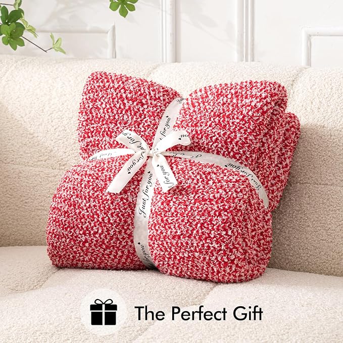 MIULEE Super Soft Throw Blanket in Red