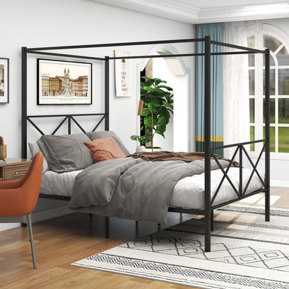 Metal Canope Bed Frame - Queen