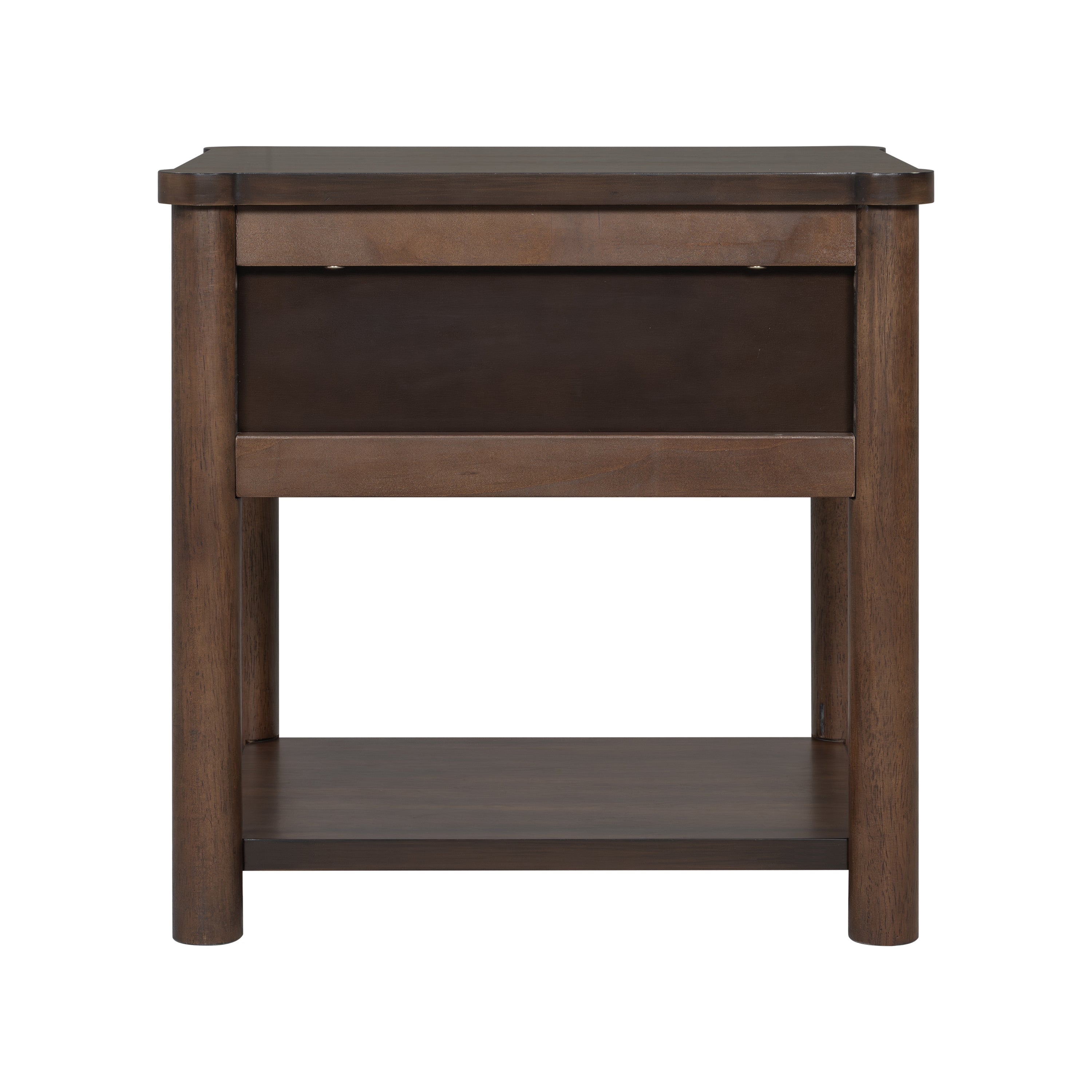 Modern King Bed Frame Set with 2 Nightstands - Gray/Walnut