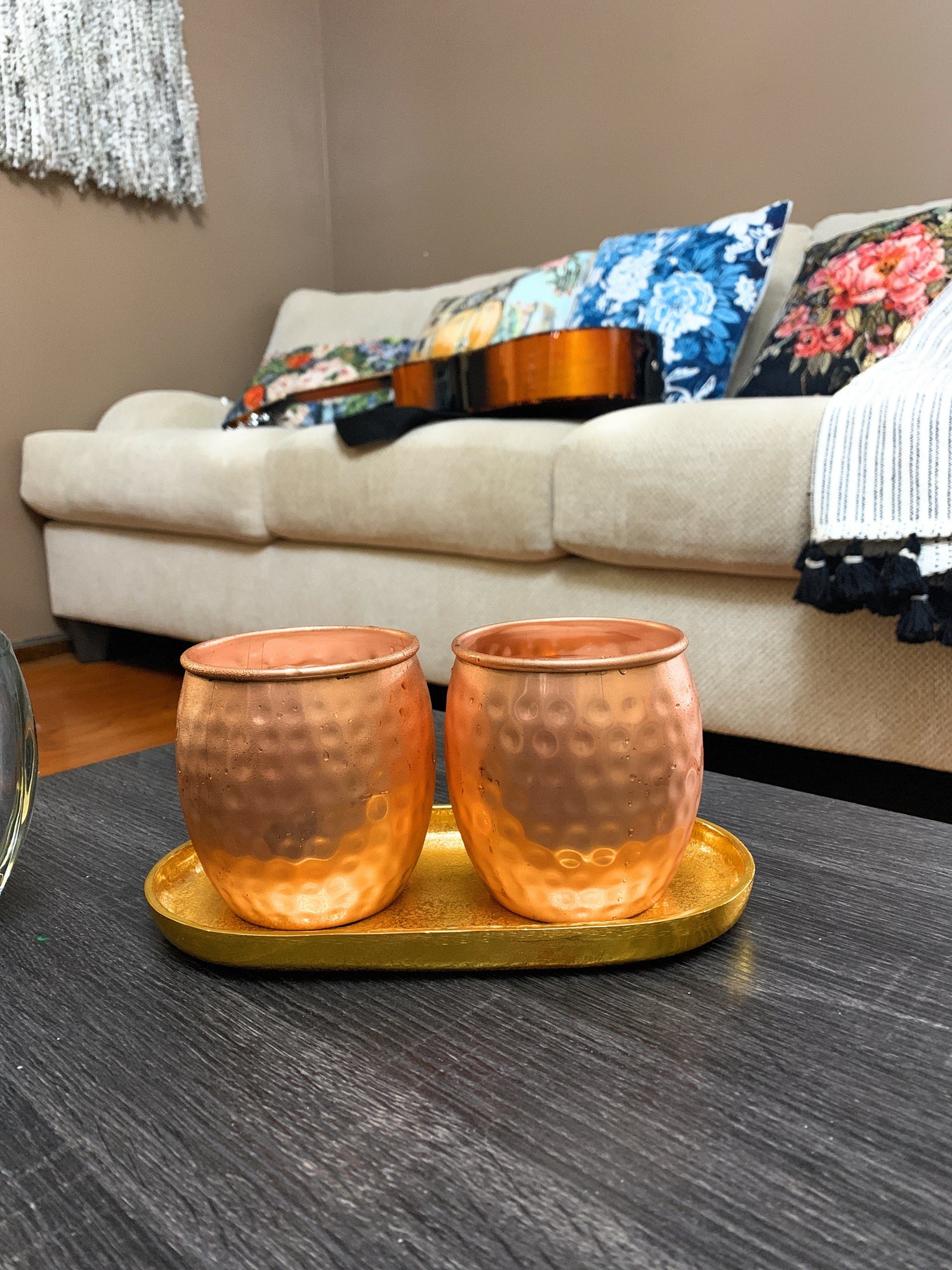 Hammered Moscow Mule Mugs - Set of 2