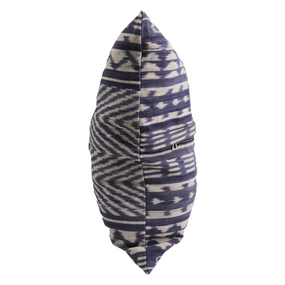 Handwoven Ikat Pillow Cover - Blue