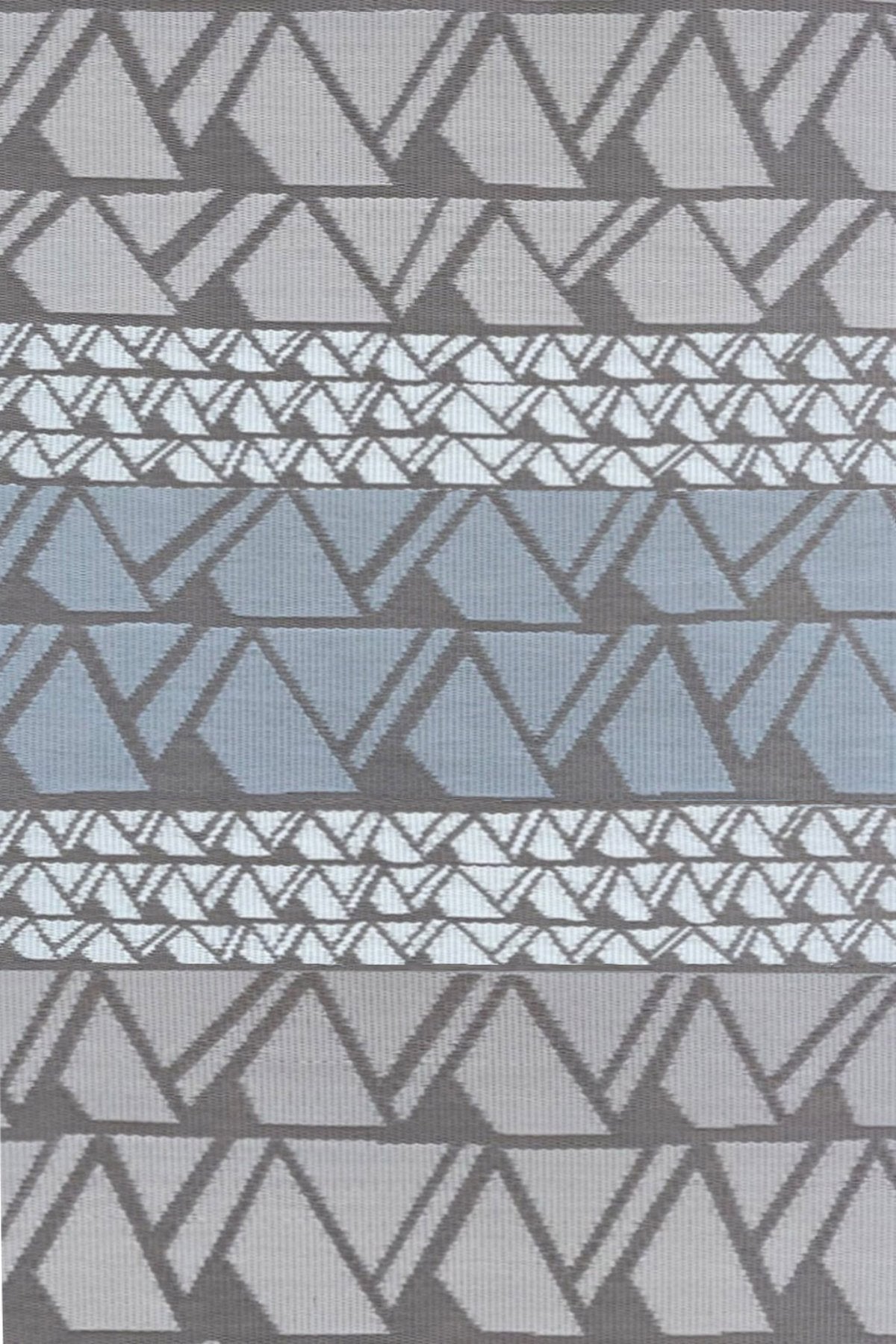 Zig Zag Grey Outdoor Mat