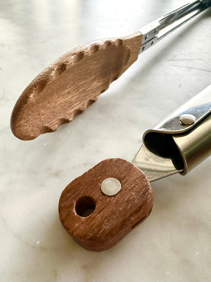 Acacia Wood Tongs - 2 Pc Set