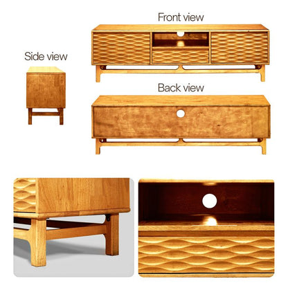 Acacia Elara Solid Wood TV Stand with Storage and Cable Management - 3 Finishes