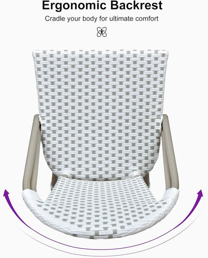 French Style Indoor/Outdoor Bar Stools - Set Of 2, White