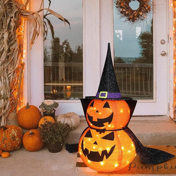 3FT LED Pop-Up Jack-O-Lantern Indoor\Outdoor Halloween Decor
