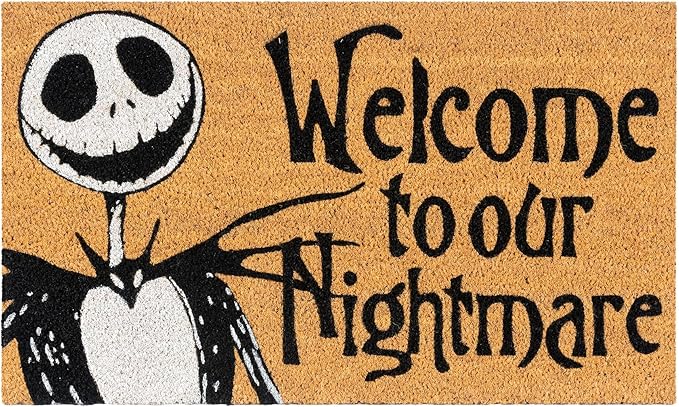 Set of 2 Nightmare Before Christmas Coir Doormats -  Welcome/Jack/Sally