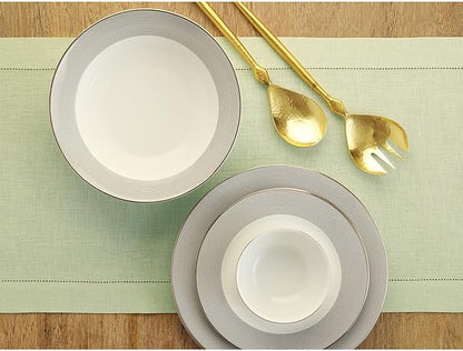 100% Pure Linen Hemstitch Table Runner 14 x 60 Inch - Sagie Green