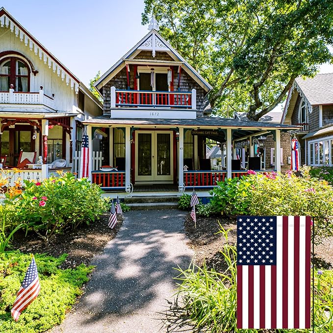 American Flag Garden Decor - 12 x 18