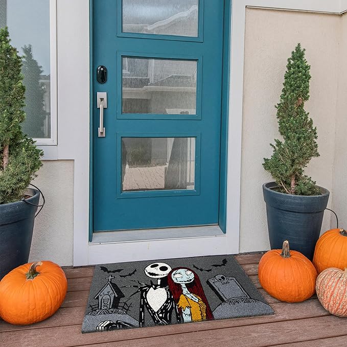 Set of 2 Nightmare Before Christmas Coir Doormats -  Welcome/Jack/Sally