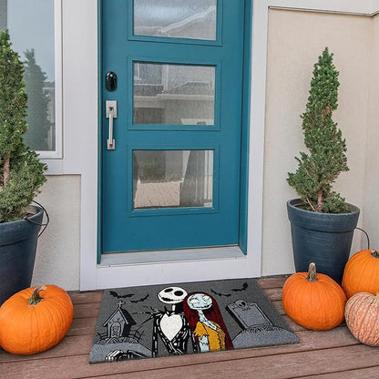 Set of 2 Nightmare Before Christmas Coir Doormats -  Welcome/Jack/Sally