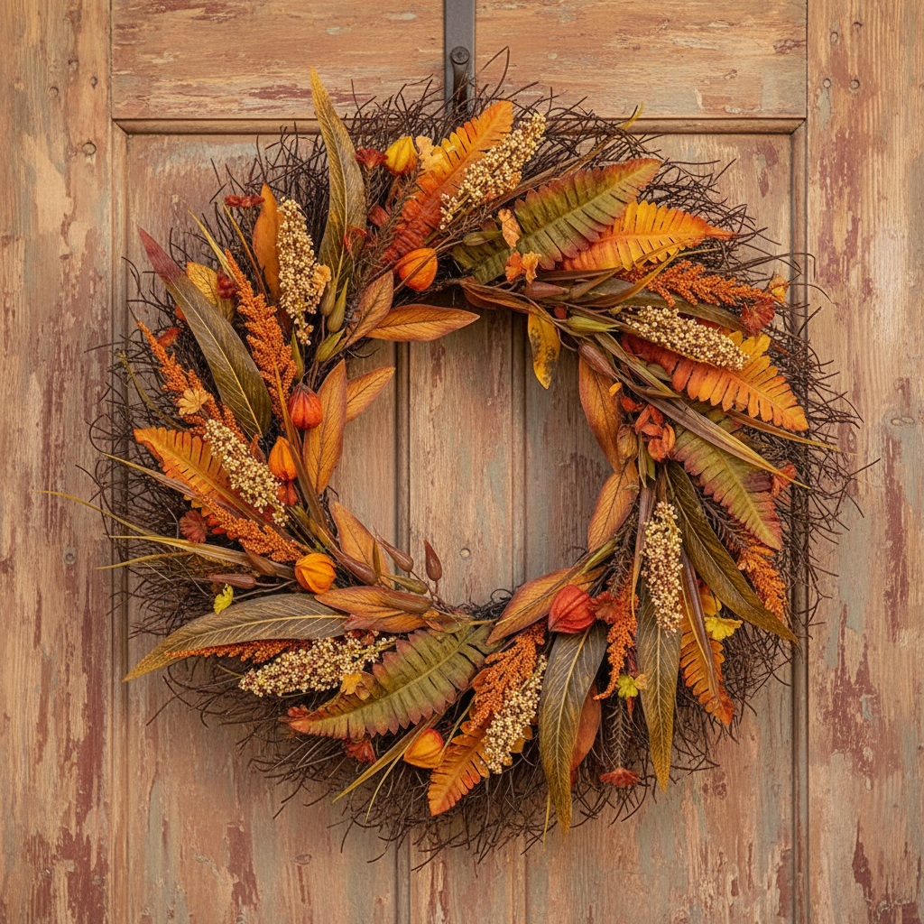 24 inch Harvest Grain Fall Wreath