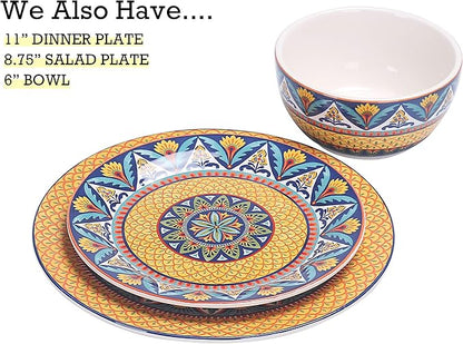 Set of 2 Bico Havana Ceramic 14 inch Rectangular Serving Platters - Microwave &amp; Dishwasher Safe