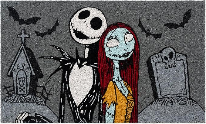 Set of 2 Nightmare Before Christmas Coir Doormats -  Welcome/Jack/Sally