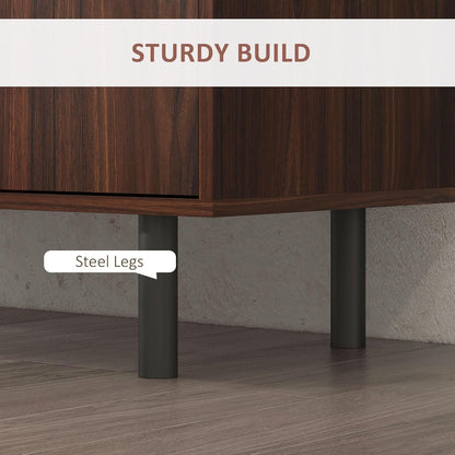 Rustic Brown Sideboard Buffet Cabinet With Three Drawers