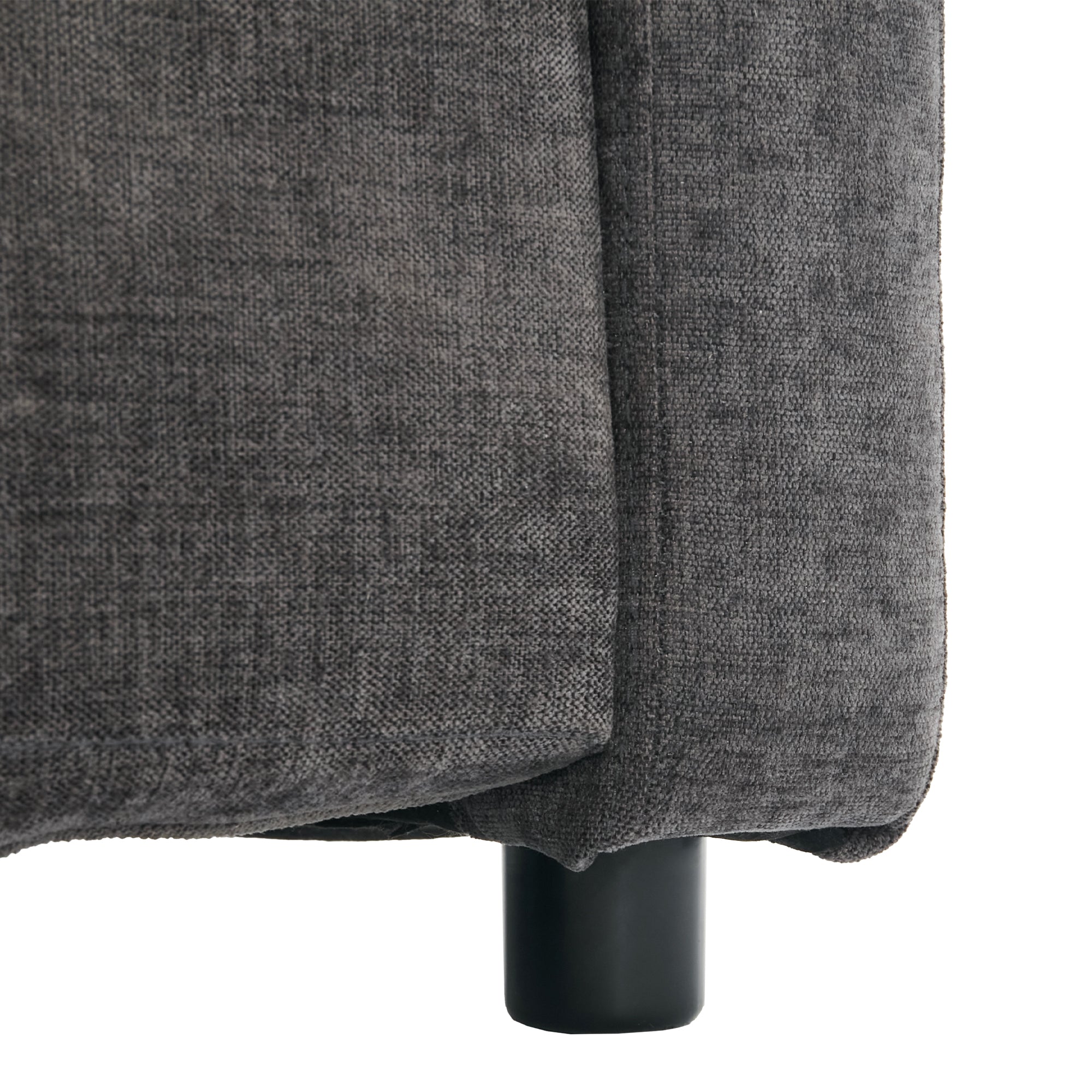 Cozy Upholstered Oversized 3-Seater Cloud Sofa in Dark Gray