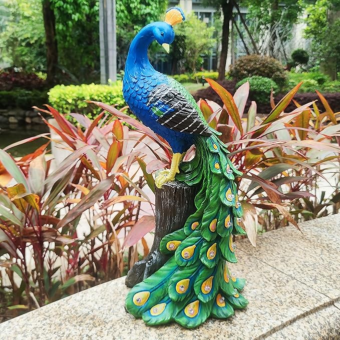 Solar LED Peacock Garden Sculpture
