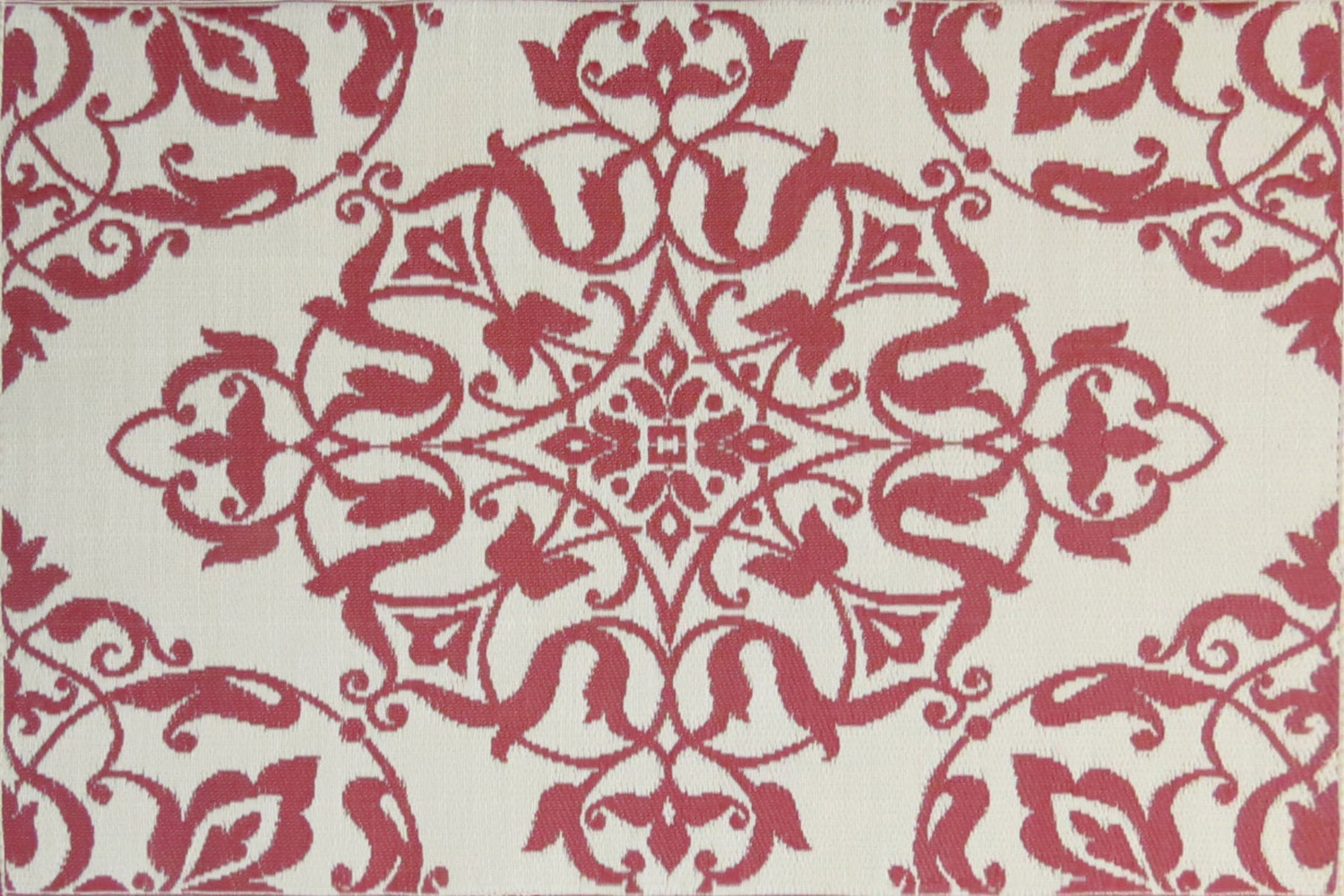 New Wrought Iron Deep Red Outdoor Mat