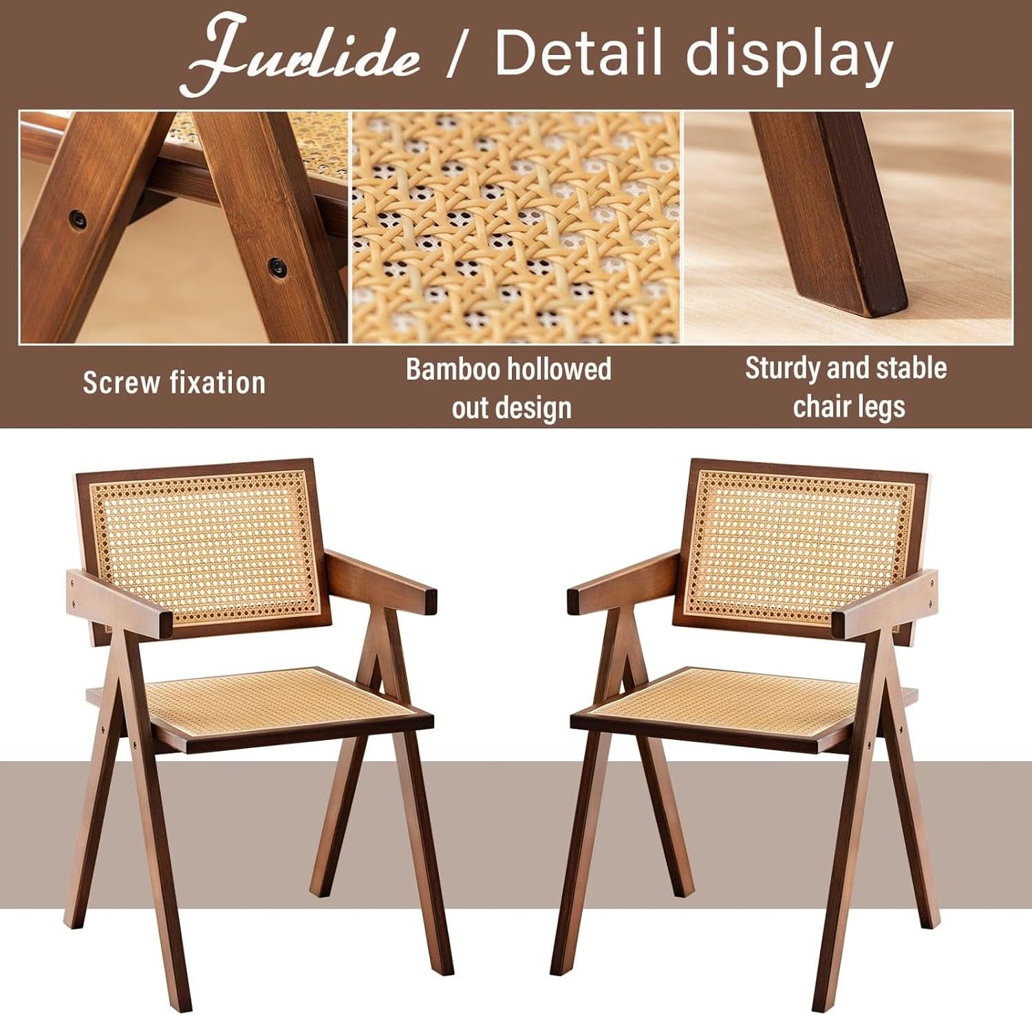 Set of 2 Indoor/Outdoor Rattan Armchairs