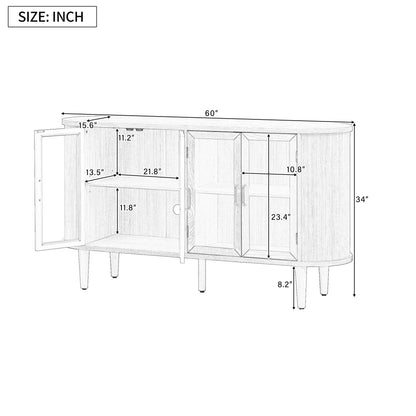 Farmhouse Sideboard Cabinet with Storage