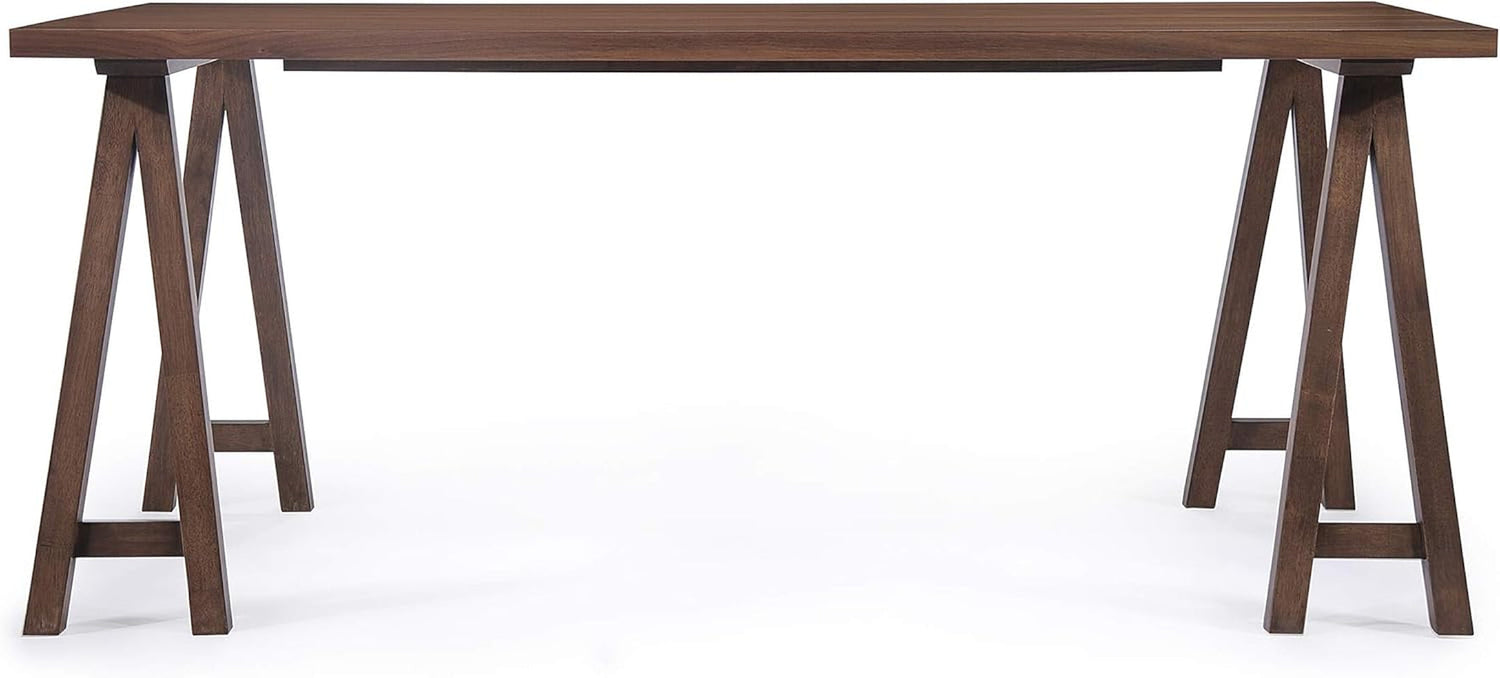 Mid Century A-Frame Dining Set - Walnut with Beige Upholstery