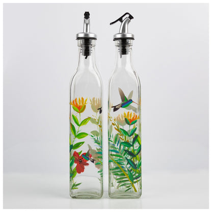 Floral Hummingbird Oil &amp; Vinegar Set