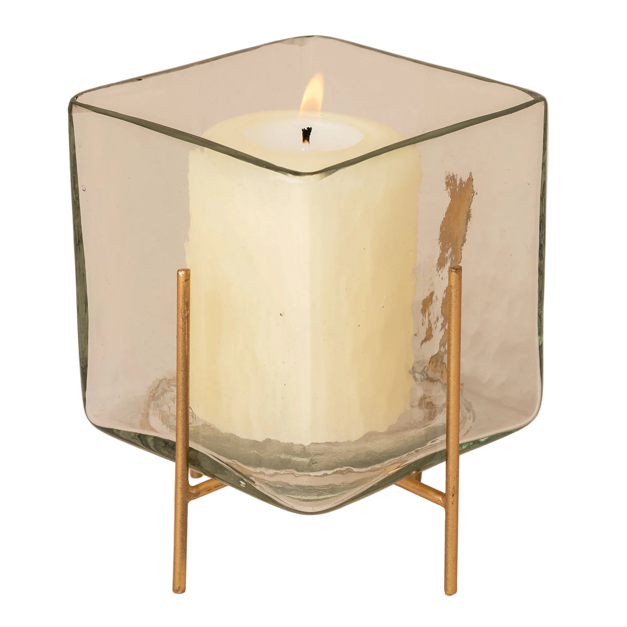 Square Glass Tea Light Holder