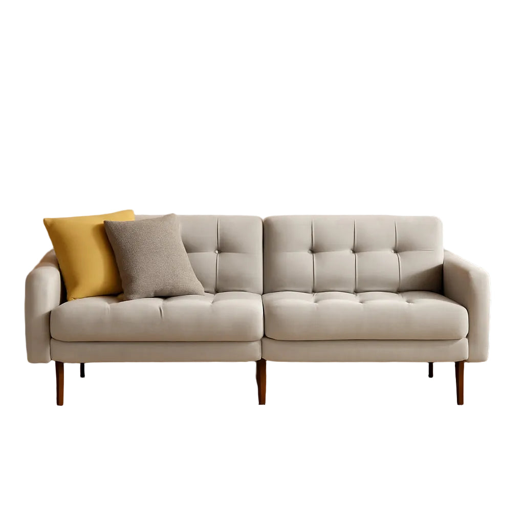 Light Gray Fabric Futon Sofa Bed