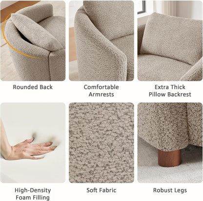 Boucle Barrel Chairs - 2 pc Set