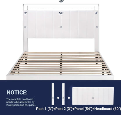 Queen Velvet Upholstered Bed Frame With Tufted Headboard
