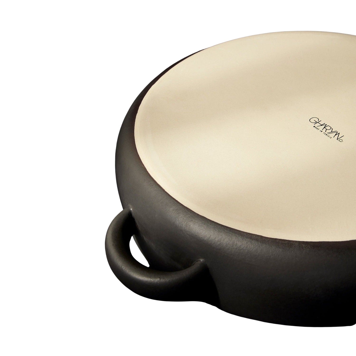 Stoneware Serving Plate With Handles 13.4"