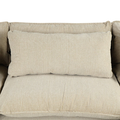 Chenille Upholstered Cloud Sofa Modular Sectional - Beige