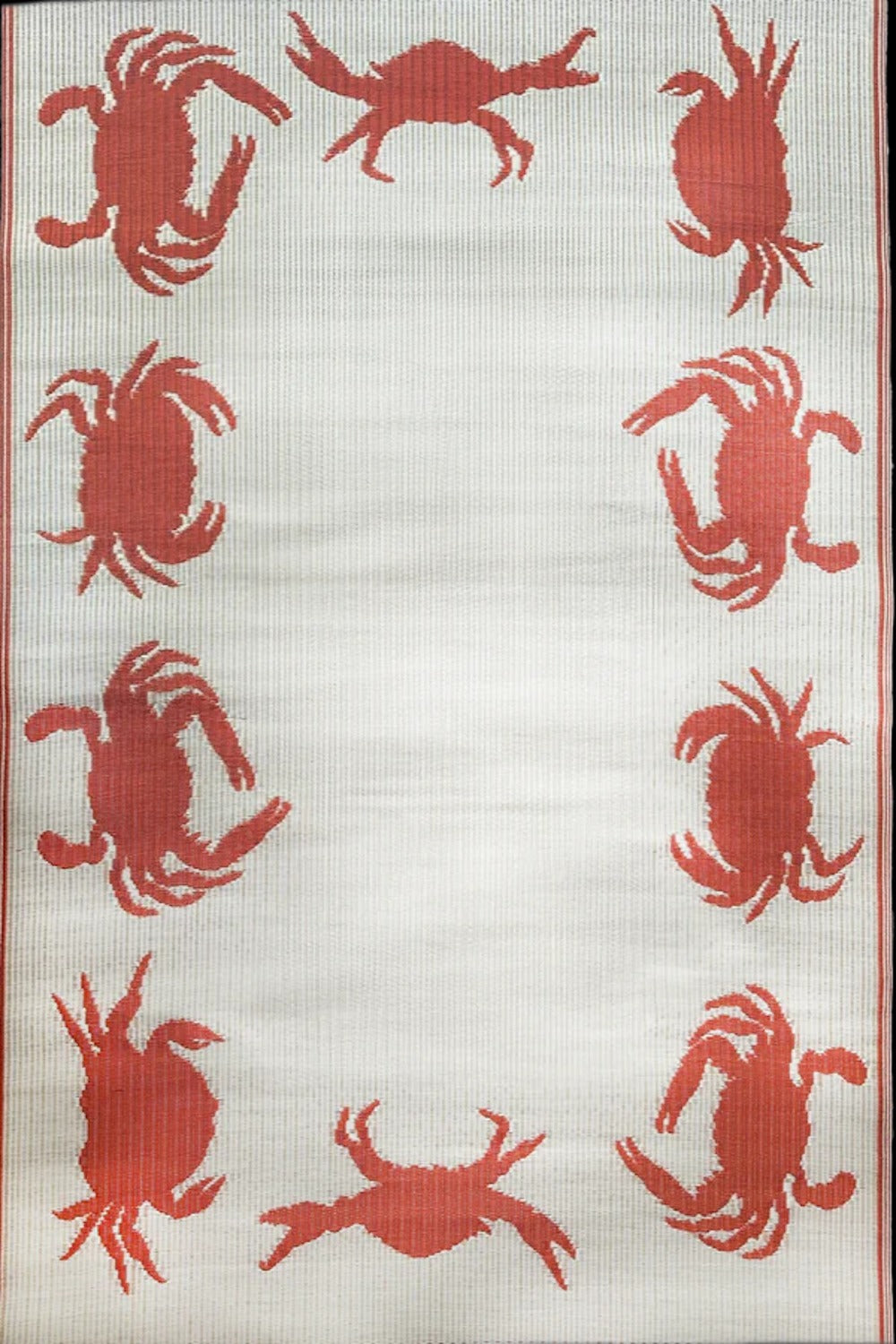 Crab Orange &amp; Cream Outdoor Mat