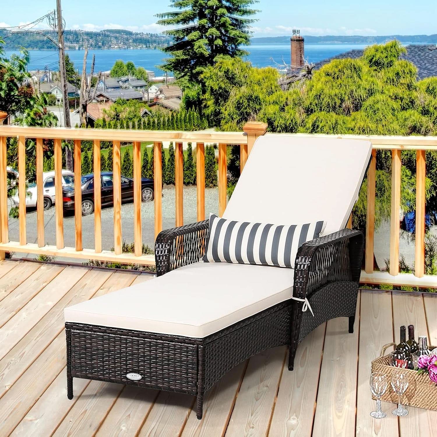 Adjustable Outdoor Chaise Lounge Chair