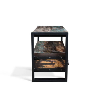 Reclaimed Wood TV Cabinet With Drawers