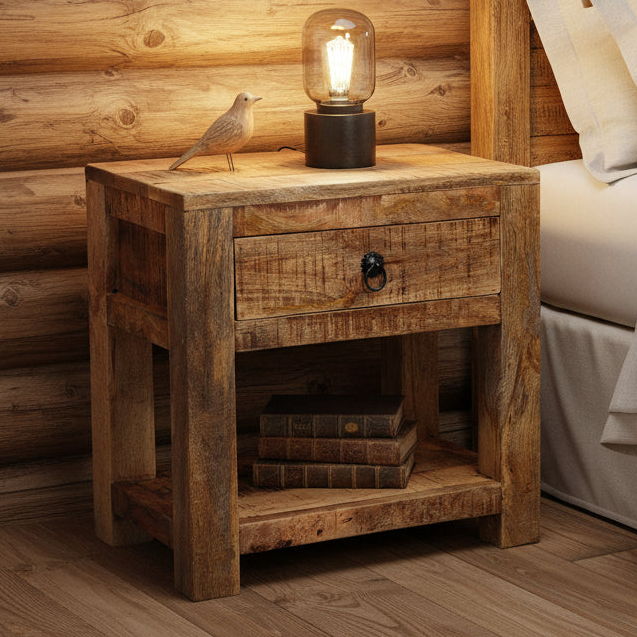 Timbergirl Surat Solid Wood Side Table