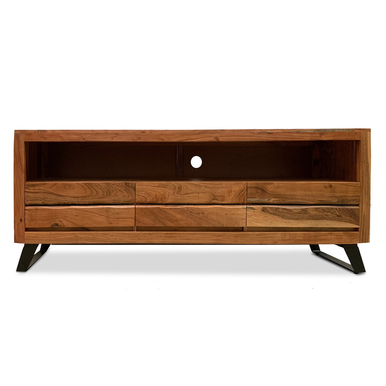 Timbergirl Solid Acacia Wood Live Edge TV Console