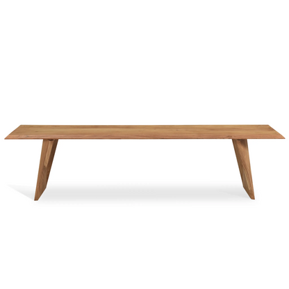 Solid Wood Angled Leg Bench