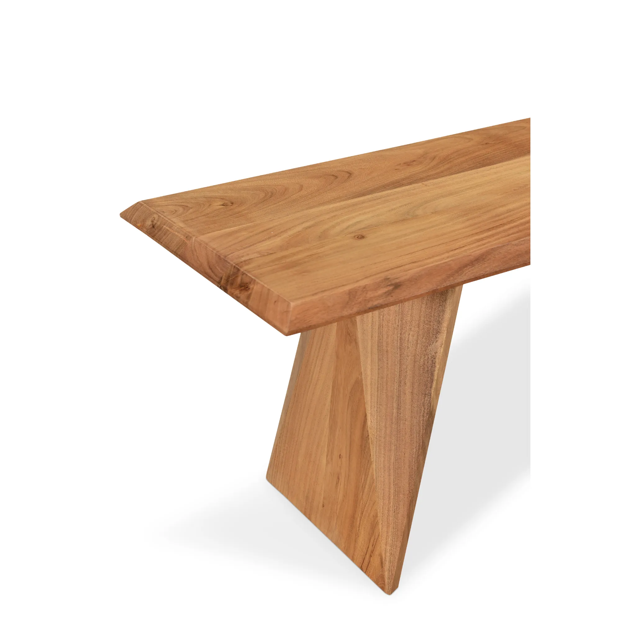 Solid Wood Angled Leg Bench