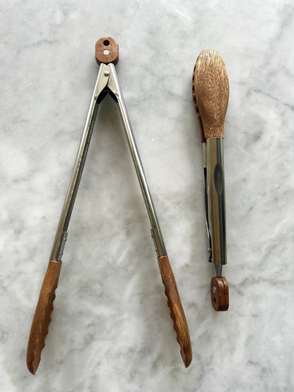 Acacia Wood Tongs - 2 Pc Set