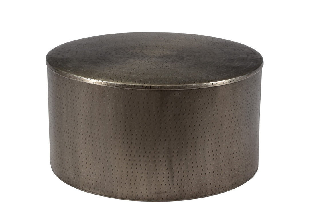 Alevi Silver Iron Drum Coffee Table