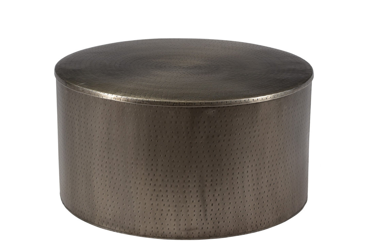 Alevi Silver Iron Drum Coffee Table