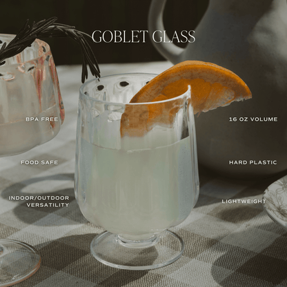 Outdoor Plastic Drinkware - Goblet 16 oz