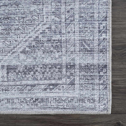 Barny Gray Blue Washable Rug