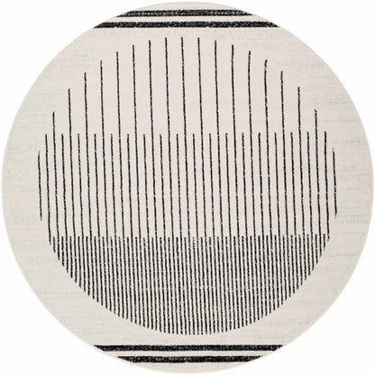 Angus Black&amp;White Geometric Area Rug