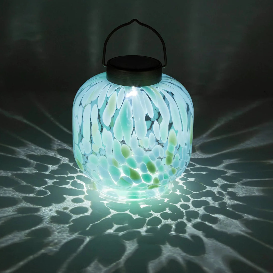 Cabin Solar Lantern 8" Handblown Glass