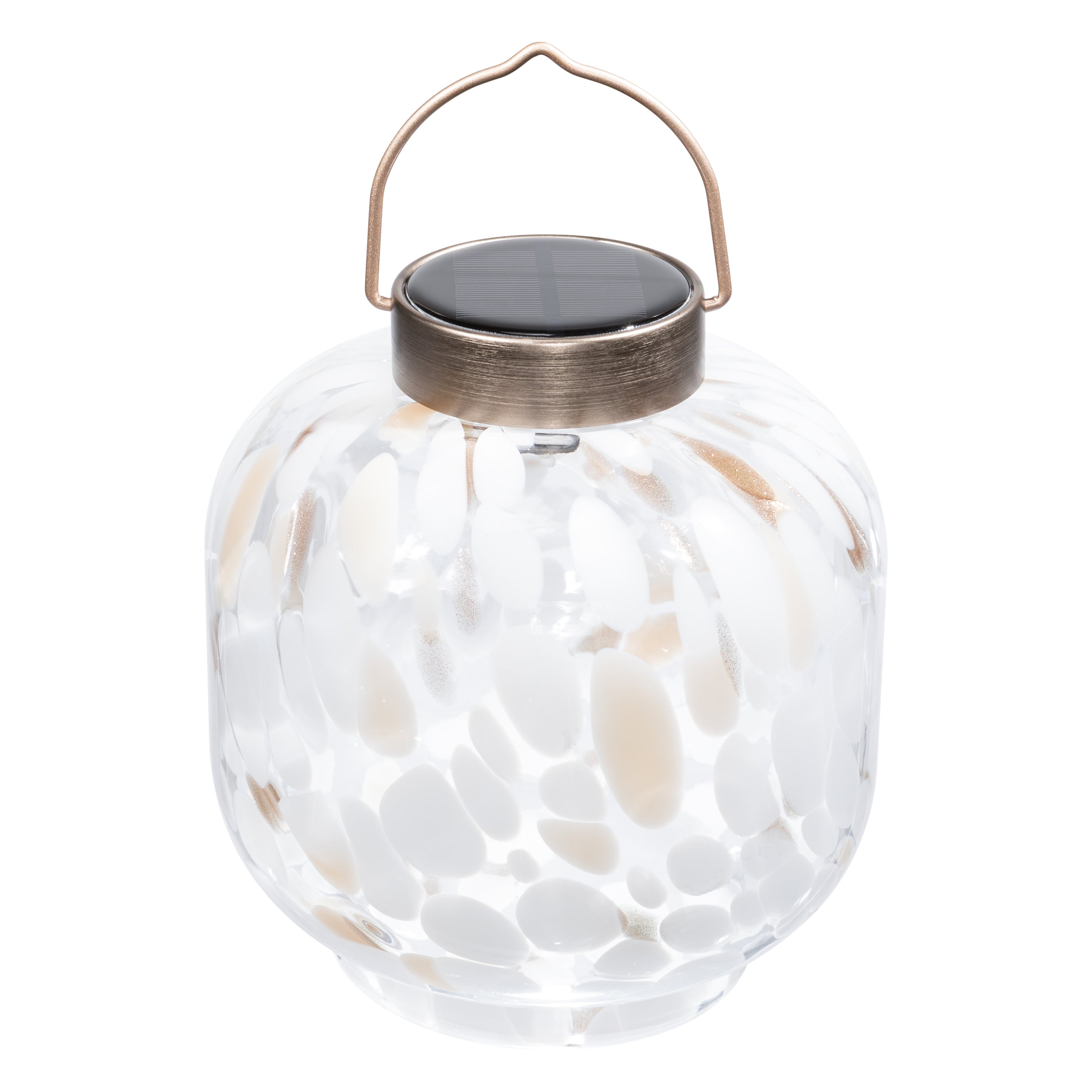 Cabin Solar Lantern 8" Handblown Glass