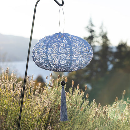 Soji Stella - Tassel Oval - 14" Solar Lantern