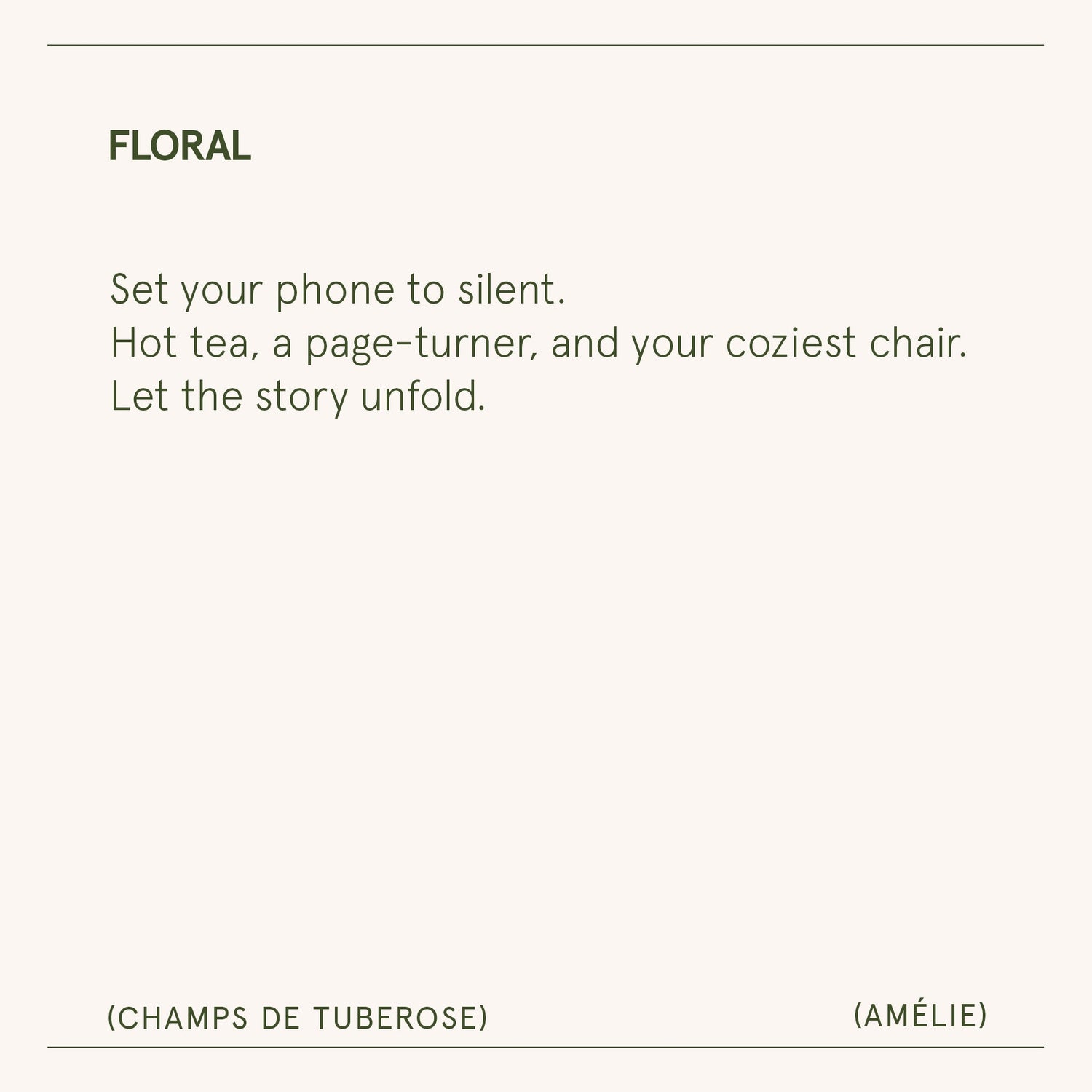 Amélie –  Champs de Tuberose Candle