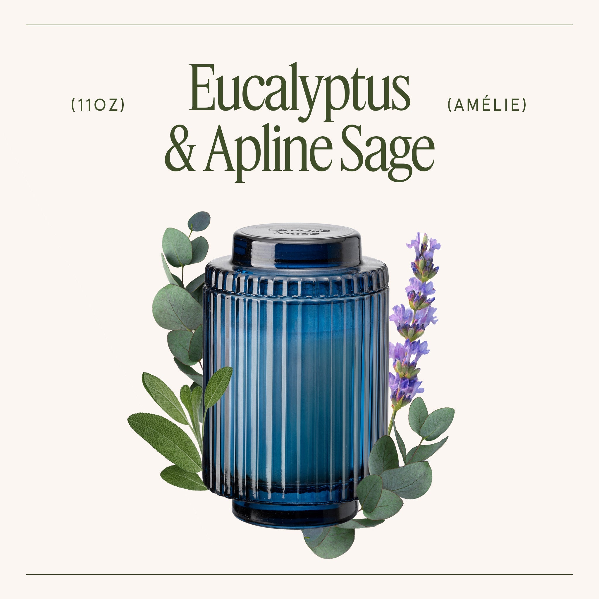 Amélie –  Eucalyptus &amp; Alpine Sage Candle